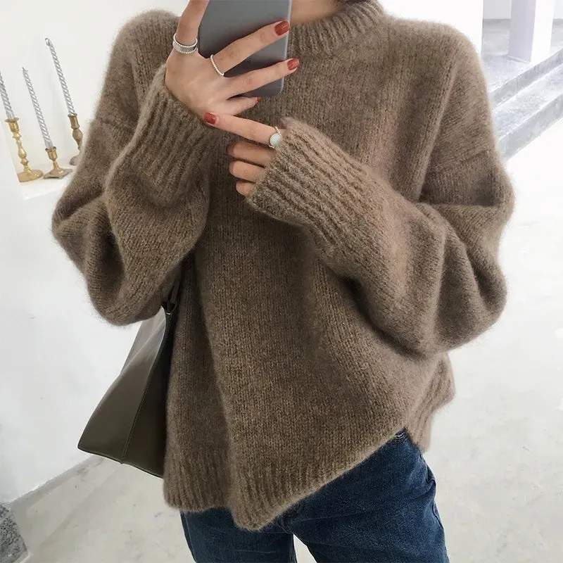 Women's Sweaters Thick Oversize Sweater Women Jumper Autumn Winter Cashmere Wool Warm Clothes Pull Femme Hiver Knitted Pullover 230223